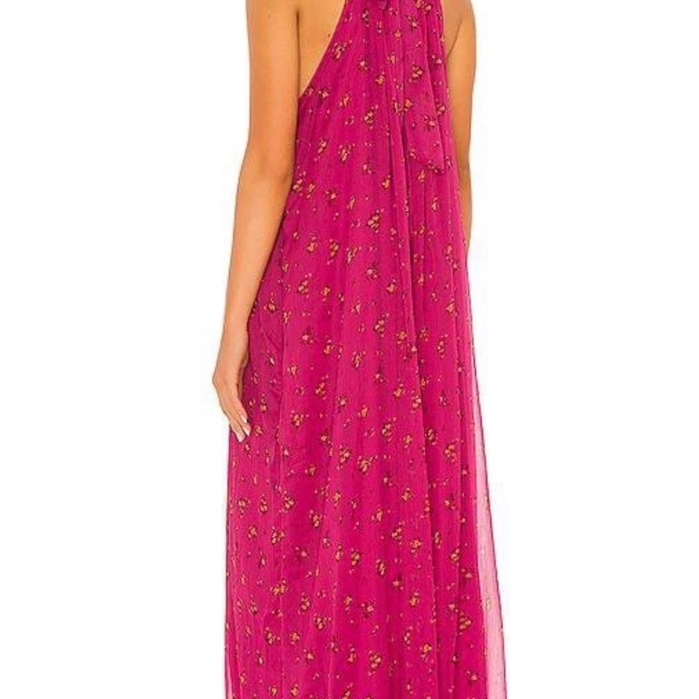 Free People Bright Fuchsia Halter Wide-Leg Jumpsuit - Picture 7 of 14